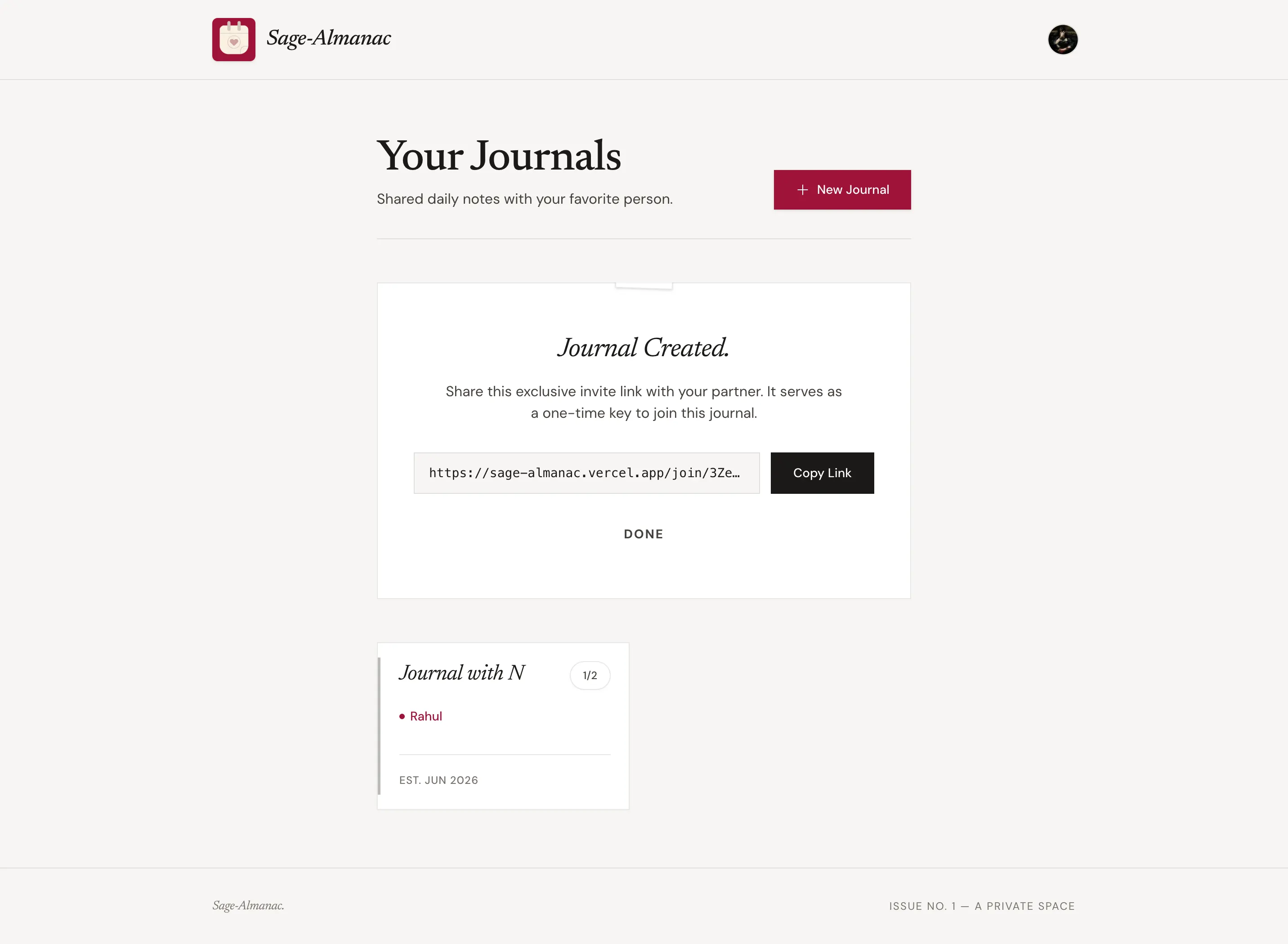 Create Journal